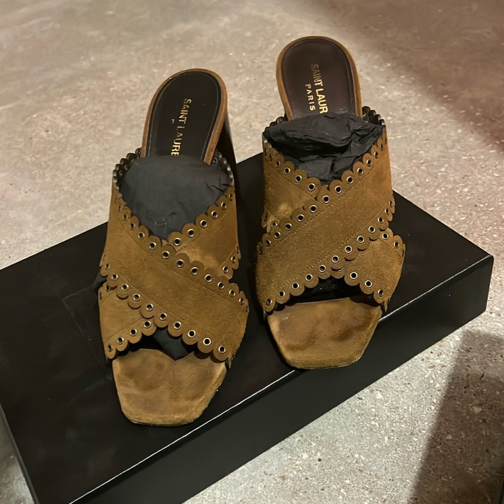 Loulou Saint Laurent suede mule size 39
